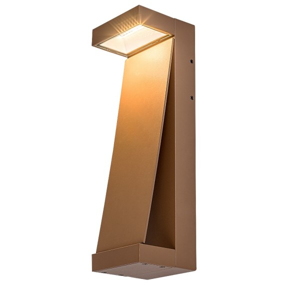 Rabalux 77068 LED vonkajšie nástenné svietidlo Bradu | 12W integrovaný LED zdroj | 890lm | 3000K | hnedá