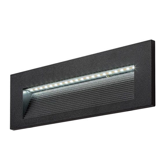 Rabalux 77190 LED vonkajšie nástenné svietidlo Kavala | 6W integrovaný LED zdroj | 250lm | 3000/4000/6000K | čierna