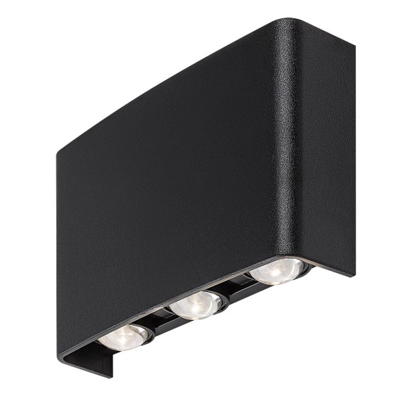 Rabalux 77192 LED vonkajšie nástenné svietidlo Portel | 5W integrovaný LED zdroj | 450lm | 2700/4000K | čierna