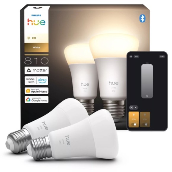 Philips Hue 8721103072566 LED sada žiaroviek | 7W E27 | 806lm | 2700K | stmievač | biela