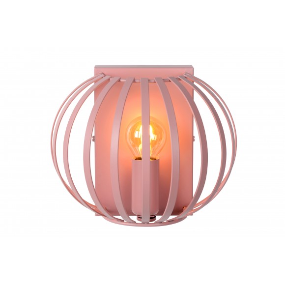 Lucide 78293/01/66 nástenná lampa Merlina 1x40W | E14 - ružová, kov, stmievateľná