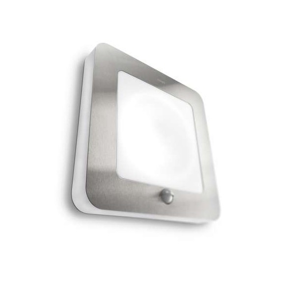 vonkajšie nástenné svietidlo s pohybovým čidlom Philips ORCHARD 1x22W 2GX13 - nerezová oceľ