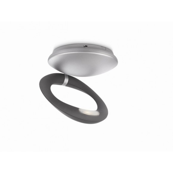 LED prisadené nástenné a stropné svietidlo Philips FLEXO 1x7,5W - metalická šedá