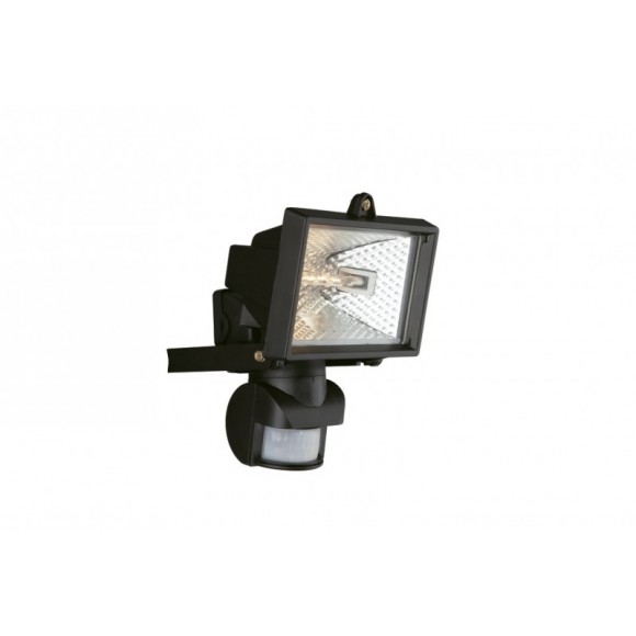 vonkajšie nástenné svietidlo reflektor s pohybovým snímačom Philips Massive 1x150W R7S 78 mm - čierna