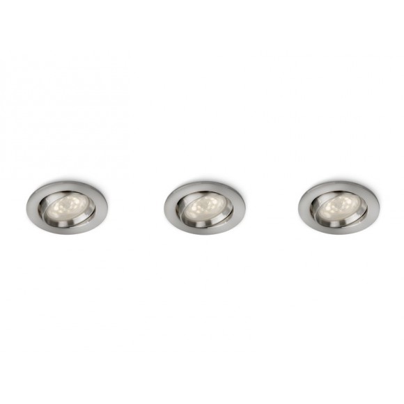 LED zápustné bodové svietidlo Philips ELLIPSE 3x3W -> nahrádza 3x25W - matný chróm