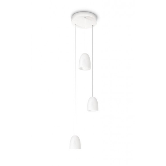 LED závesné stropné svietidlo - luster Philips WOLGA 3x3W - biela