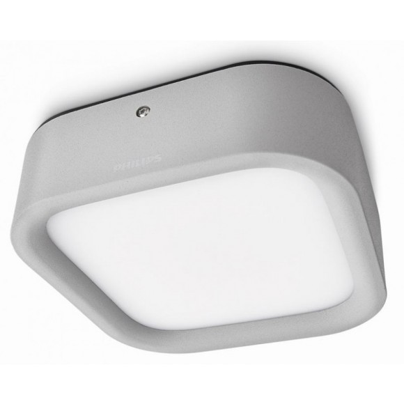 LED vonkajšie prisadené nástenné a stropné svietidlo Philips Puddle 1x4W - šedá