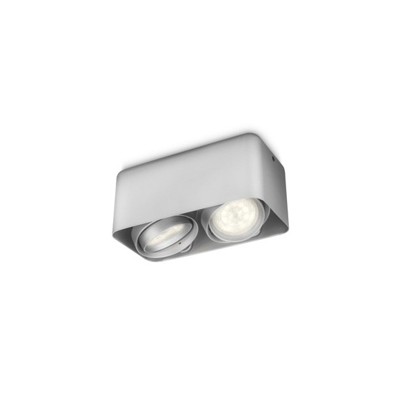 LED prisadené stropné svietidlo bodové Philips Afzelia 2x3W -> nahrádza 40W - šedá