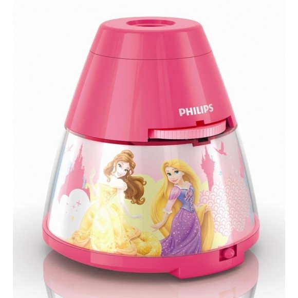 LED detský projektor Philips PRINCESS 1x0,01W / 3x0,03W - ružový