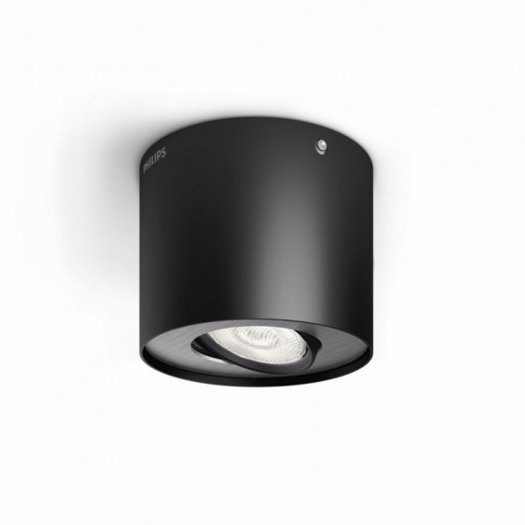 LED prisadené stropné svietidlo bodové Philips PHASE 1x4,5W -> nahrádza 35W - EyeComfort, čierna