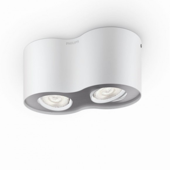 LED prisadené stropné svietidlo bodové Philips PHASE 2x4,5W -> nahrádza 75W - biela