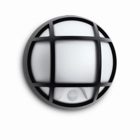LED vonkajšie nástenné svietidlo s pohybovým čidlom Philips EAGLE 1x3W - čierna