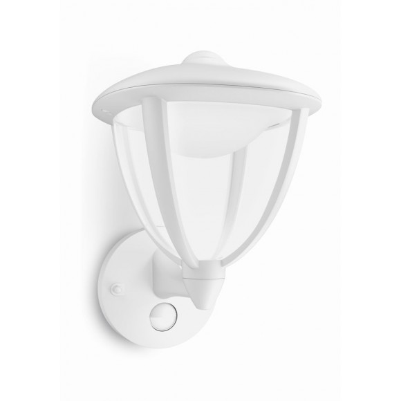 LED vonkajšie nástenné svietidlo s pohybovým čidlom Philips ROBIN 1x4,5W - biela