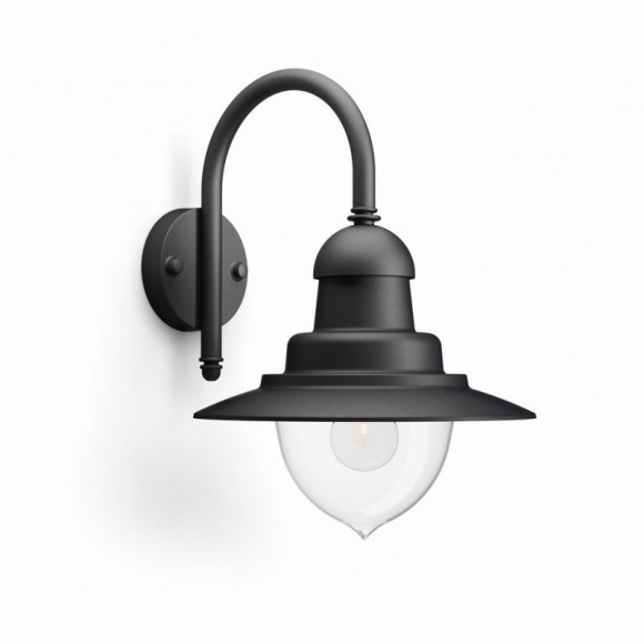 vonkajšie nástenné svietidlo lampa Philips Raindrop 1x53W E27 - čierna