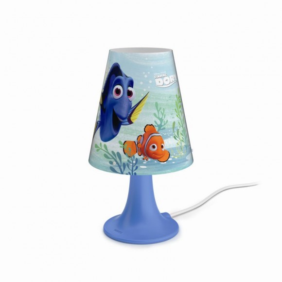 LED detská stolná lampa Philips FINDING Dory 2,3W - modrá