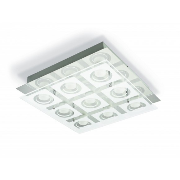 LED prisadené nástenné a stropné svietidlo Philips 9x4,8W - lesklý chróm