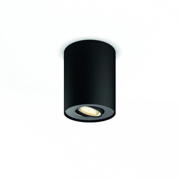 LED prisadené stropné svietidlo bodové Philips HUE PILLAR - čierna (extension kit)