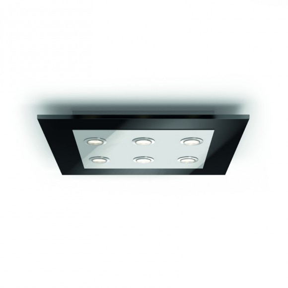 LED prisadené stropné svietidlo Philips 6x4,5W - čierna