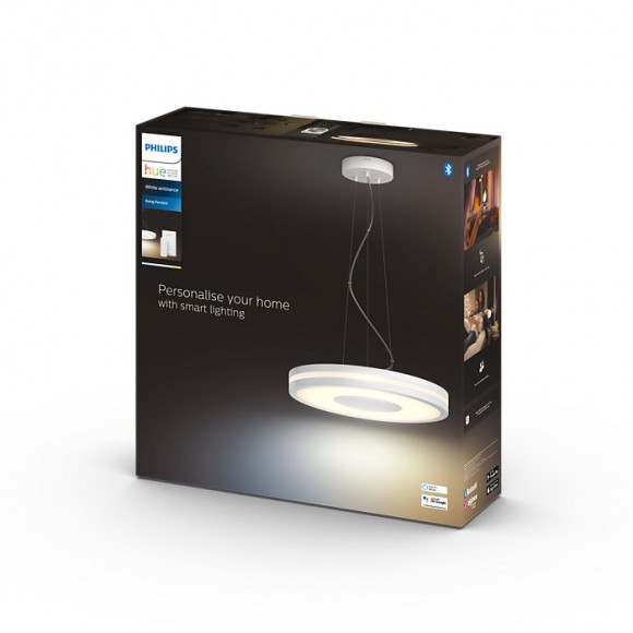 Philips Hue 8718696175293 LED závesné stropné svietidlo Being 1x39W | 3000lm | 2200-6500K - stmievateľné, Bluetooth, White Ambiance, biela