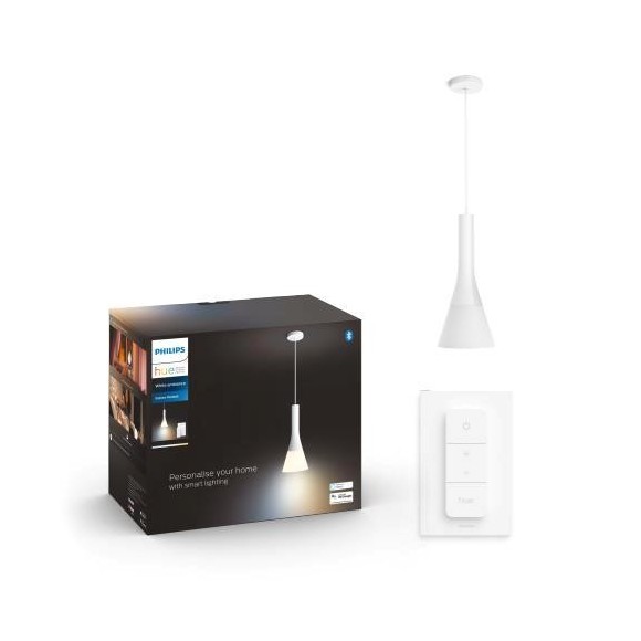 Philips Hue 8718696176191 závesné stropné svietidlo Explore 1x9,5W | E27 | 570-800lm | 2200-6500K - White Ambiance, diaľkové ovládanie, Bluetooth, stmievateľné, biely