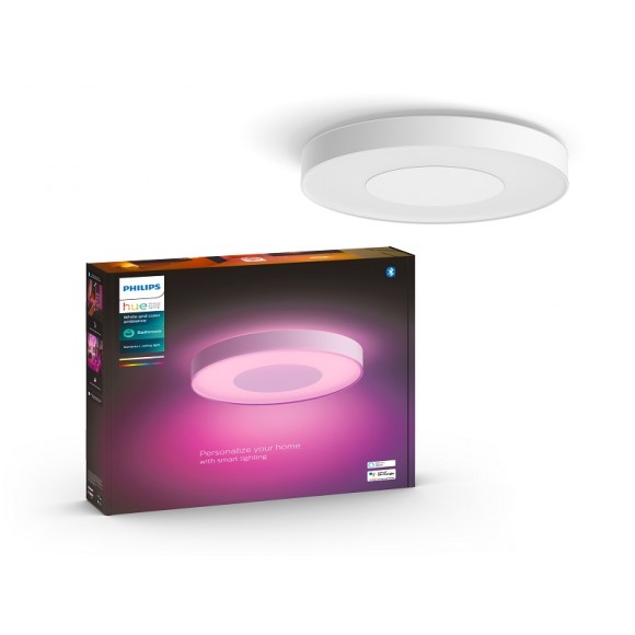 Philips Hue 41168/31 / P9 LED kúpeľňové stropné svietidlo Xamento L 1x52,5W | 3700lm | 2200-6500K | RGB - stmievateľné, Bluetooth, White and color Ambiance, biela