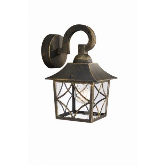 Philips 17477/42 / PN vonkajšia nástenná lampa Cambridge 1x60W | E27 | IP44 - čierna, zlatá