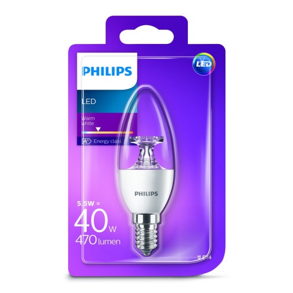 Philips 101381405 LED žiarovka 1x5,5W | E14 | 2700K