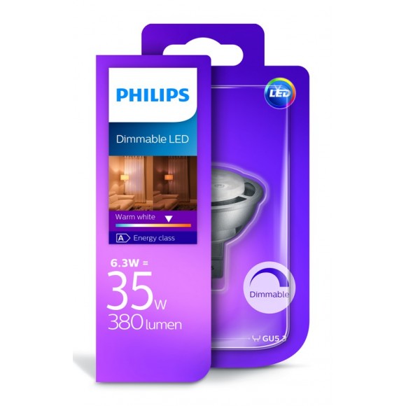 Philips 101380782 LED žiarovka 1x6,3W | GU5.3 | 2700K