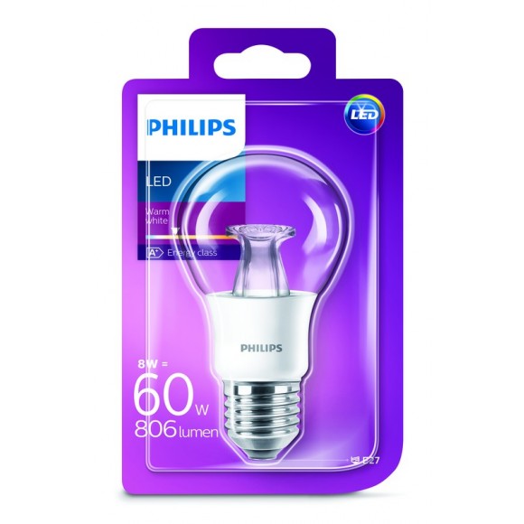 Philips 101380/60/55 LED žiarovka 1x8W | E27 | 2700K