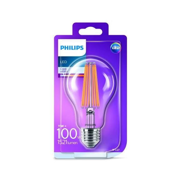 Philips 8718696742518 LED žiarovka Classic 1x11W | E27 | 4000K