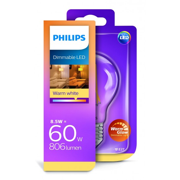 Philips 8718696810675 LED žiarovka Classic 1x8,5W | E27 | 2200-2700K