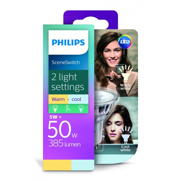 Philips 8718696810873 LED žiarovka 1x5W | GU10 | so zmenou chromatickosti