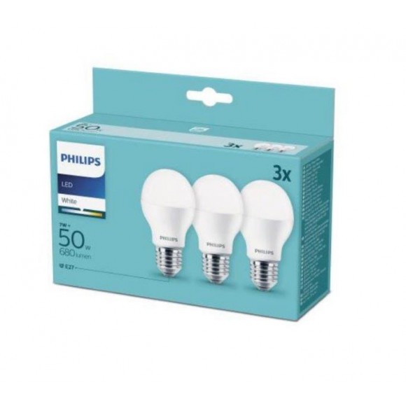 Philips 8718699630522 LED žiarovky 3 pack 1x7W | 3000K