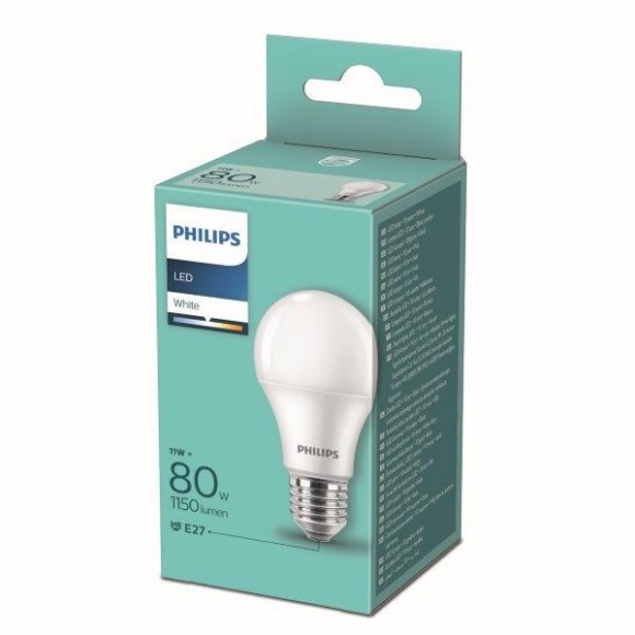 Philips 8718699630621 LED žiarovka 1x11W-80W | E27 | 1150lm | 3000K - biela