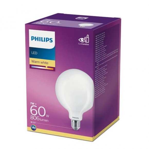 Philips 8718699648176 LED žiarovka Classic 1x7W | E27 | 2700K - EYECOMFORT