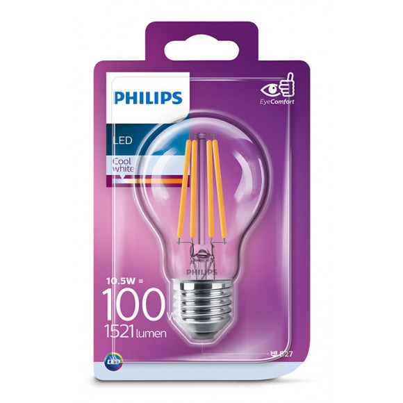 Philips 8718699648626 LED žiarovka 1x11W | E27 | 4000K - EYECOMFORT
