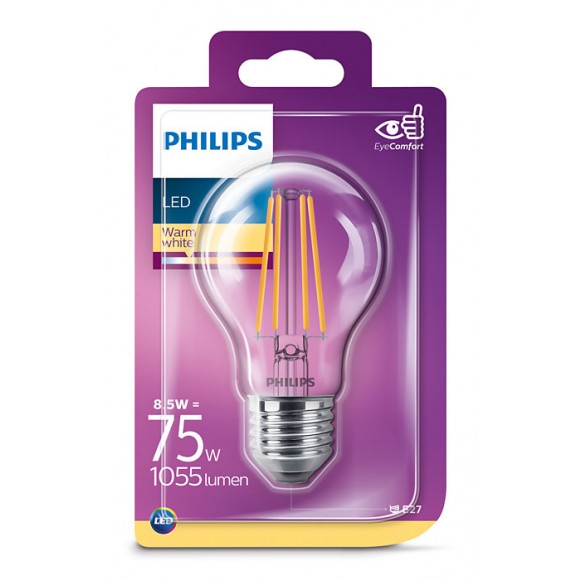 Philips 8718699648961 LED žiarovka 1x8,5W | E27 | 2700K - EYECOMFORT