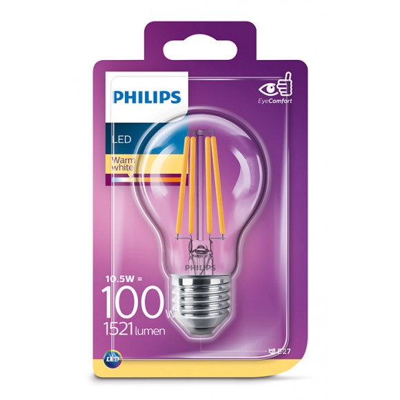 Philips 8718699649005 LED žiarovka 1x11W | E27 | 2700K - EYECOMFORT