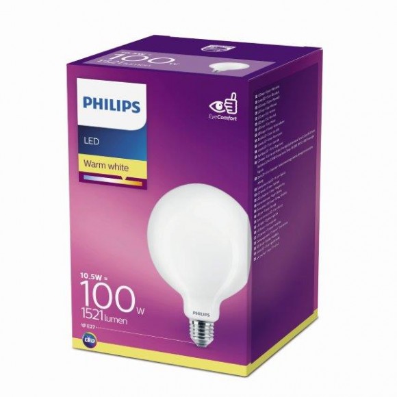 Philips 8718699665142 LED žiarovka Classic 1x10,5W | E27 | 2700K  - EYECOMFORT