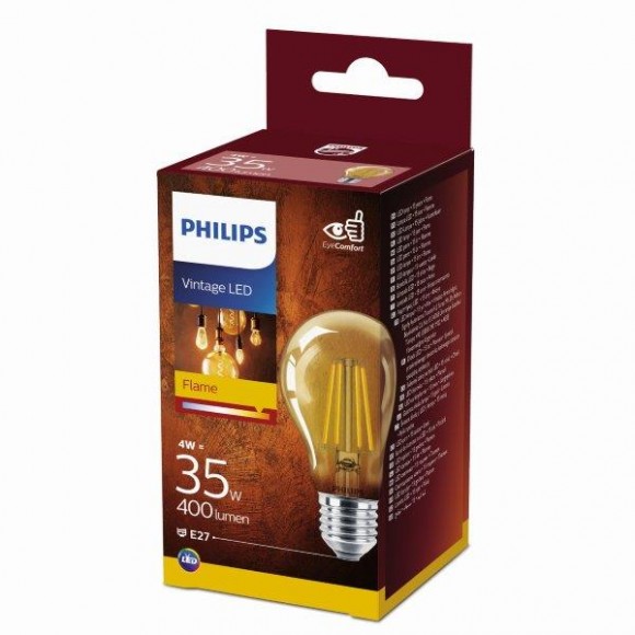 Philips 8718699673529 LED žiarovka Classic Vintage 1x4W | E27 | 2700K - EYECOMFORT