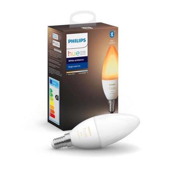 Philips Hue 8718699726294 1x LED žiarovka 1x5,2W | E14 | 470lm | 2200 - 6500K - Bluetooth, White Ambiance