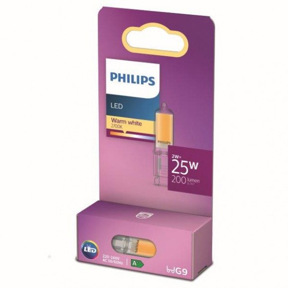 Philips 8718699758400 LED žiarovka Kapsule 1x2W | G9 | 200lm | 2700K - teplá biela, číra