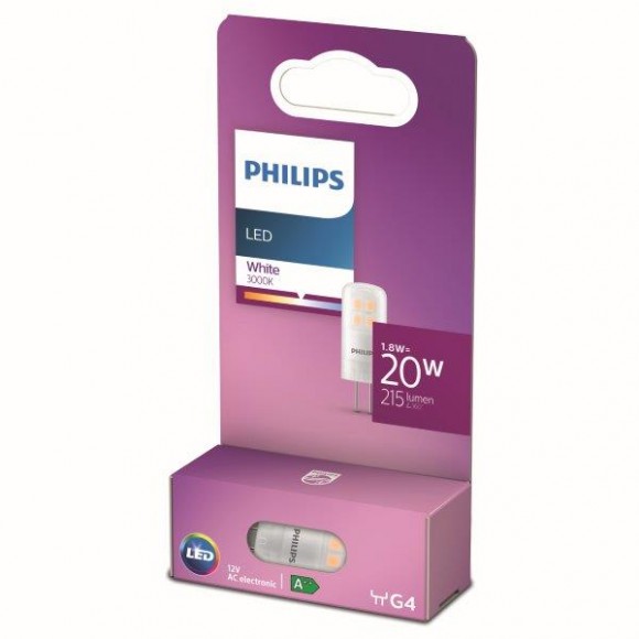 Philips 8718699767679 LED žiarovka Kapsule 1x1,8W | G4 | 215lm | 3000K - biela
