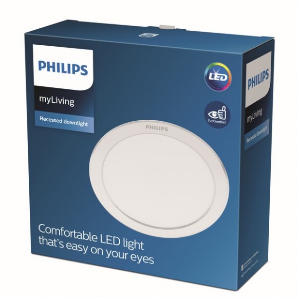 Philips 8719514250123 LED zápustné bodové svietidlo Diamond cut 1x13W | 1100L | 3000K - EyeComfort, biela