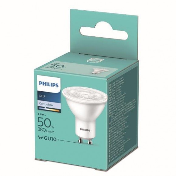 Philips 8719514257528 LED žiarovka 1x4,7W-50W | GU10 | 380lm | 4000K - biela