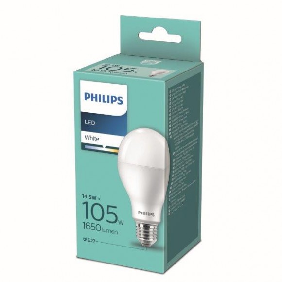 Philips 8719514263222 LED žiarovka 1x14,5W-105W | E27 | 1650lm | 3000K - biela