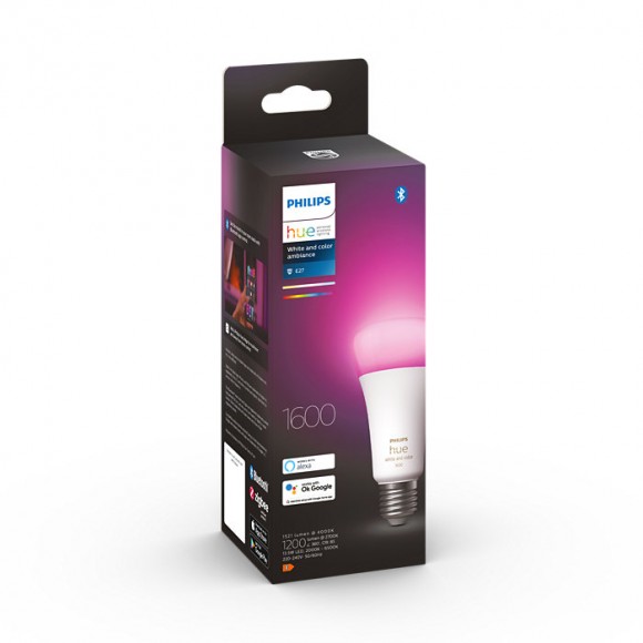 Philips Hue 8719514288157 LED žiarovka 1x13,5W | E27 | 1600lm | 2000-6500K | RGB - White and color Ambiance, stmievateľné, Hue Switch, biela