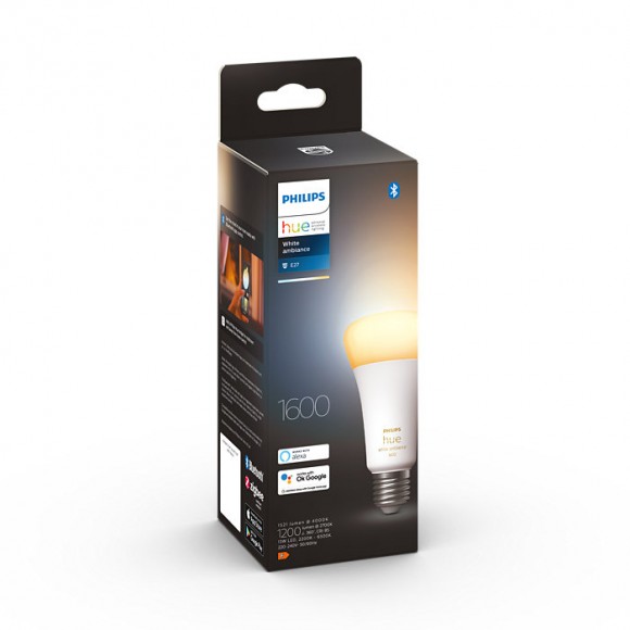 Philips Hue 8719514288195 LED filamentová žiarovka 1x13W | E27 | 1600lm | 2200-6500K - stmievateľná, Bluetooth, White Ambiance
