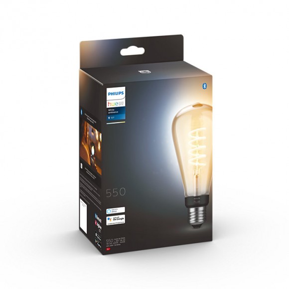 Philips Hue 8719514301504 LED filamentová žiarovka ST72 1x7W | E27 | 550lm | 2200-4500K - White Ambience, stmievateľná, Bluetooth