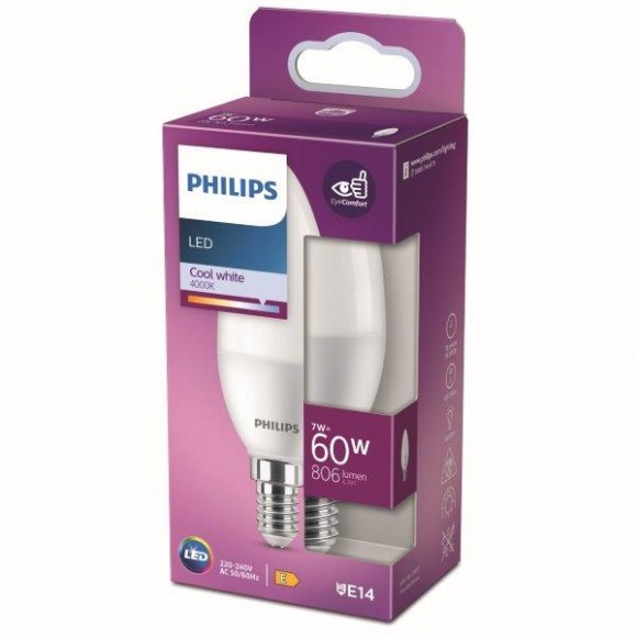 Philips 8719514309685 LED žiarovka 1x7-60W | E14 | 806lm | 4000K